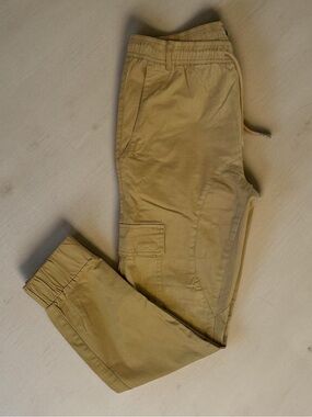 Flag Nor Fail Men's Cargo Jogger Pants in Khaki Size L